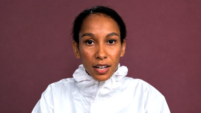 A patient on a video consultation